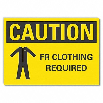 PPE Caution Rflct Label 10 in x 14 in