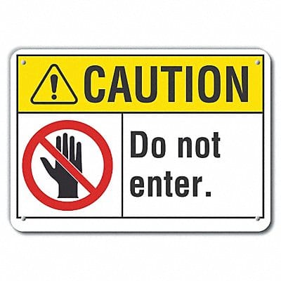 Rflctv Exit Entrance Caut Sign 10x14in