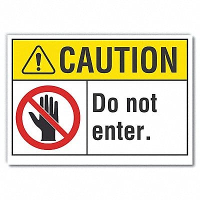 Exit Entrance Caution Rflct Lbl 10x14in