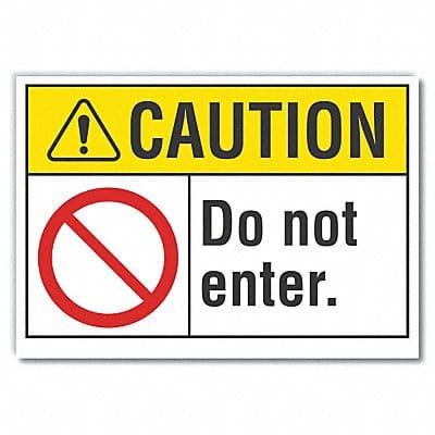 Exit Entrance Caution Rflct Lbl 3.5x5in