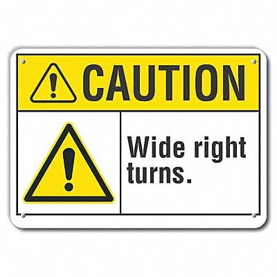 Rflct Traffic Safety Caut Sign 10x14in