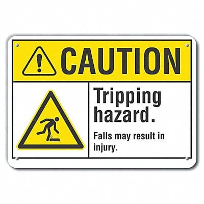 Caution Sign 7 in x 10 in Aluminum