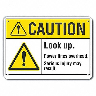 Rflct Elec Hzrd Caution Sign 7x10in Alum