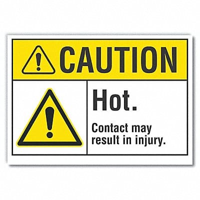 Hot Caution Rflctv Label 5inx7in