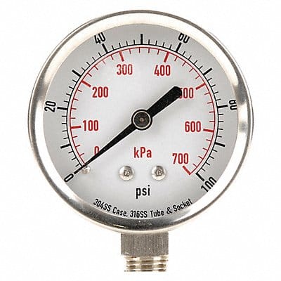 D1362 Pressure Gauge Test 2-1/2 In D1362 Pressure Gauge Test 2-1/2 In