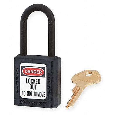 D1942 Lockout Padlock KD Black 1-3/4 H