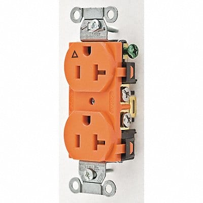 Receptacle Orange 20 A 2P3W Side 1PK