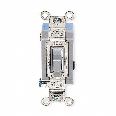 Wall Switch Gray 15A Back Side SnglPole