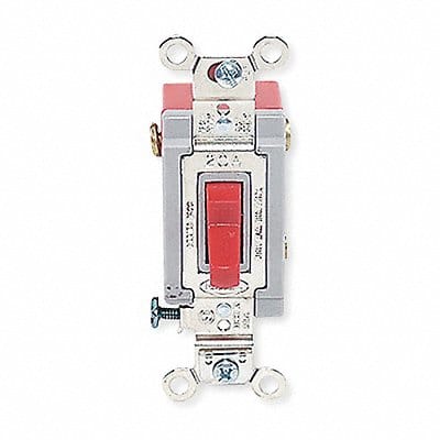 Wall Switch Red 20A Back Side DblPole