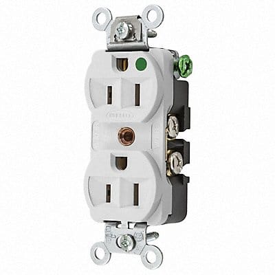 Receptacle Duplex 15A 5-15R 125V White