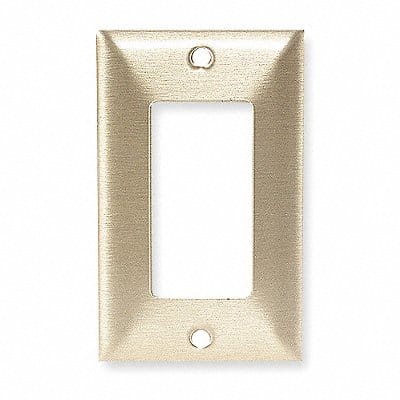 Rocker Wall Plate Stnd Brass 1Gng Brsh