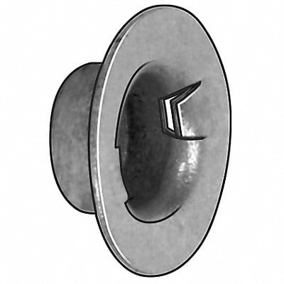 Push On Cap Nut Washer Stl 1/4 In PK100