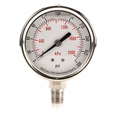 D1364 Pressure Gauge Liquid Filled 2-1/2 In