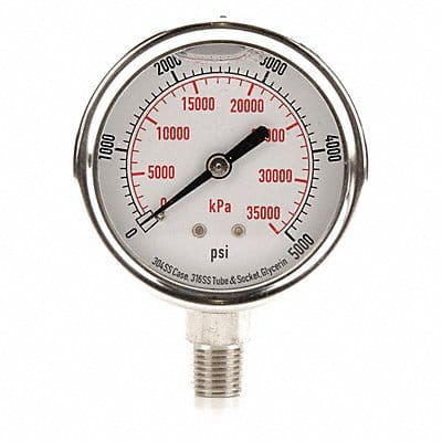 D1364 Pressure Gauge Liquid Filled 2-1/2 In