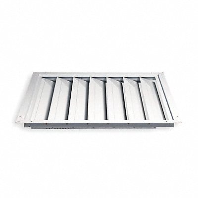 Fan Shutter 24 In White Painted Aluminum