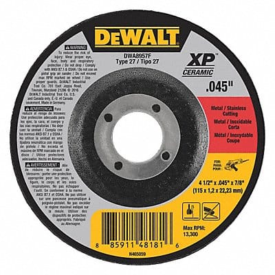 Cut-Off Wheel Ceramic 7/8 Arbor Hole