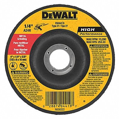 Depressed Center Wheel T27 4x1/4x5/8 AO Depressed Center Wheel T27 4x1/4x5/8 AO