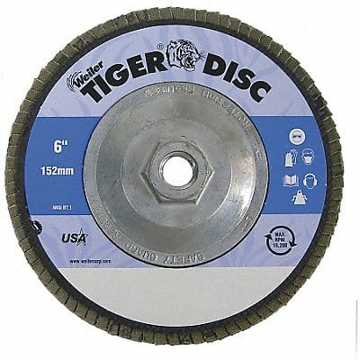 H7343 Fiber Disc 6 in Dia 5/8in Arbor 80 Grit