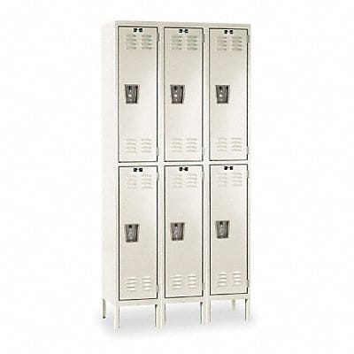 G7208 Wrdrb Lockr Lvrd 3 Wide 2 Tier Tan