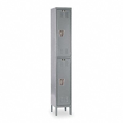 G7201 Wardrobe Locker Lvrd 1 Wide 2 Tier Gray