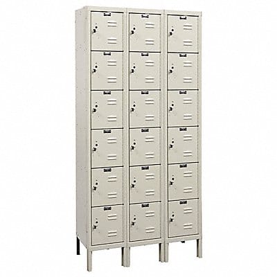 E1567 Box Lockr Lvred 3 Wide 6 Tier Tan