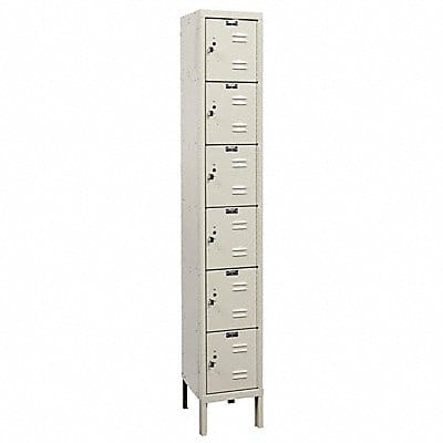 E1557 Box Lockr Lvred 1 Wide 6 Tier Tan