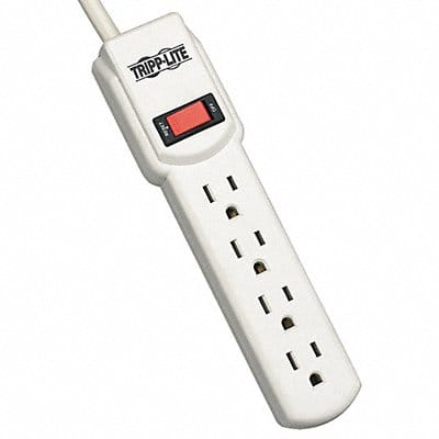 Surge Protector Strip 4 Outlet Gry