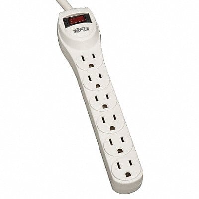 Surge Protector Strip 6 Outlet Gry