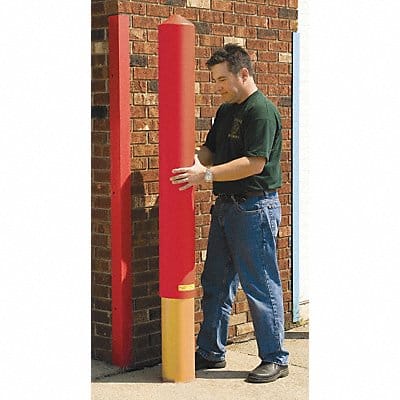 E7133 Bollard Cover Red 9 2/5 in Dia