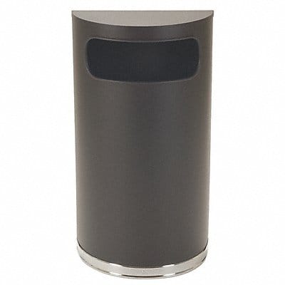 Wastebasket Half Round 9 gal Black