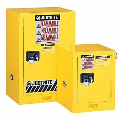 Flammable Safety Cabinet 15 gal Yellow