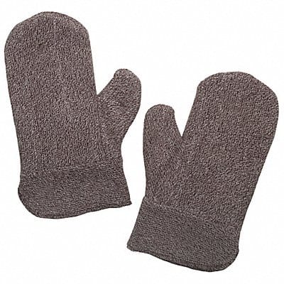 Heat-Resistant Mittens XL Brown/White PR