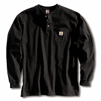 K7958 Long Sleeve Henley Black L