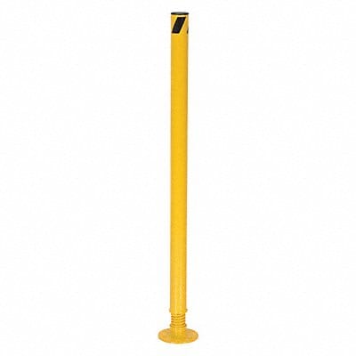 Spring Mount Bollard 42 in H Yellow