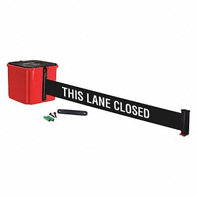 Belt Barrier 30ft. Belt L Blk/White Text