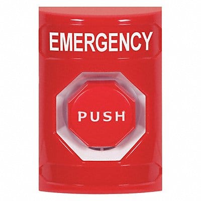 Emergency Push Button Red Polycarbonate