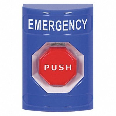 Emergency Push Button Blue Red Button