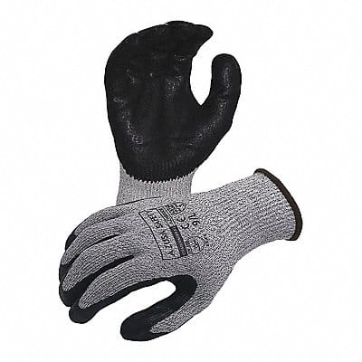 Cut Rsstnt Glove Foam Nitrile Gy/Bk L PR