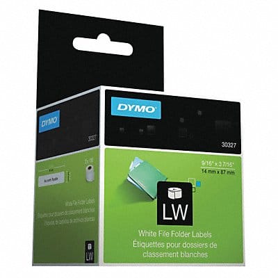 Label for File Folder 130/Roll White PK2