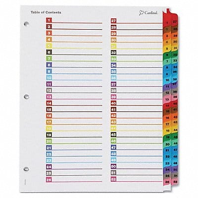 Divider 52 Tab Assorted