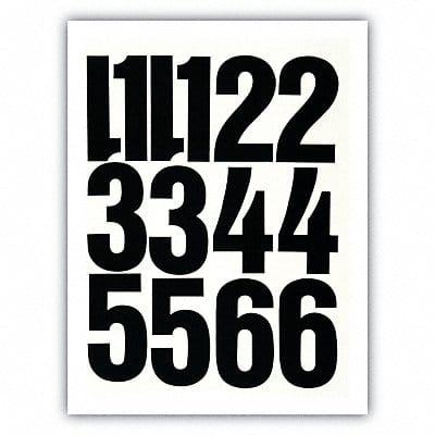 Press-On Numbers Vinyl 4 Black PK23