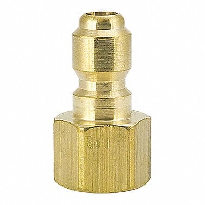 Brass Plug Straight Thru 1/2 FPT
