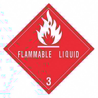 Label Flammable Liquids 3 4x4