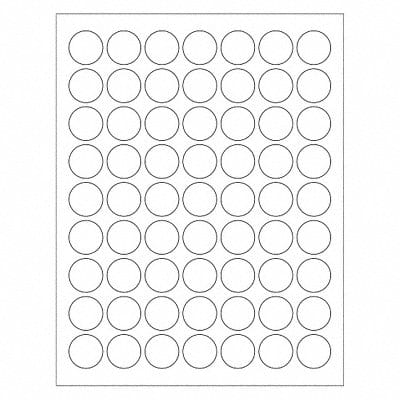 Laser Label Circle 1 PK6300