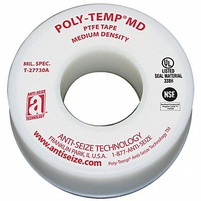 Thread Sealant Tape 1/2 W White Thread Sealant Tape 1/2 W White