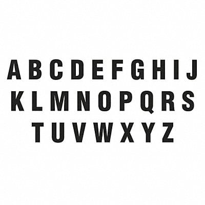 Die Cut Letter Magnets Black 1-1/2 PK108