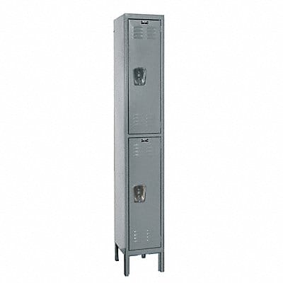 G3763 Wardrobe Locker Lvrd 1 Wide 2 Tier Gray