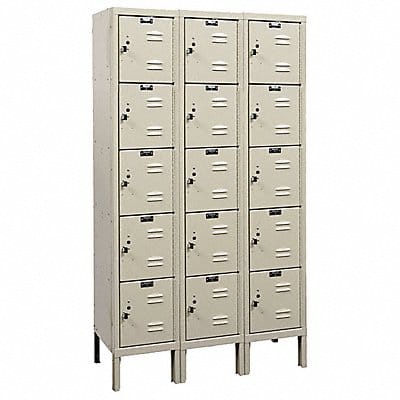 G3800 Box Lockr Lvred 3 Wide 5 Tier Tan