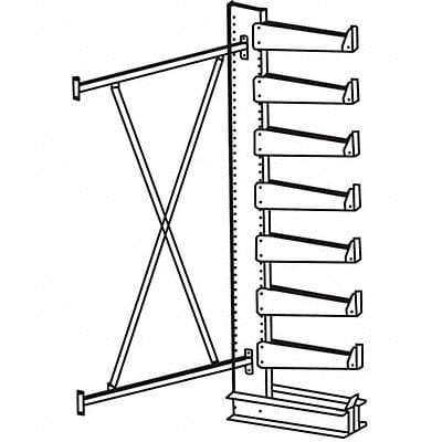 Cntlvr Rk 21 1/4 inx84 inx38 3/4 in AdOn