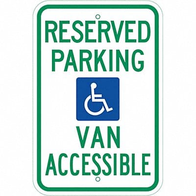 Reserved Handicap Parking Sign 18 X12